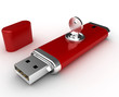Data security. Information protection. Usb flash memory and key