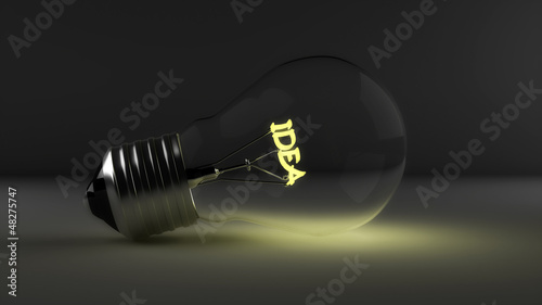 Illustration: Light bulb , Realistic photo image Light bulb , Realistic photo image