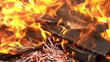 Barbecue fire 