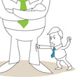 Geschäftsmann, Boss, David, Goliath