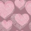 ornamental lace hearts seamless pattern