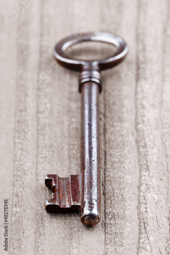 Photo: Grunge metal key Grunge metal key