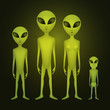 Illustration: Whole alien family - illustration Whole alien family - illustration
