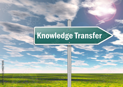 Illustration: Signpost "Knowledge Transfer" Signpost "Knowledge Transfer"