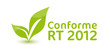 Patch conforme à la RT 2012 avec des feuilles