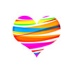 Symbol of St. Valentin's day - varicoloured heart