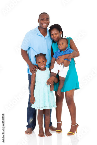 Photo: happy african american family full length portrait happy african american family full length portrait