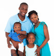 Photo: happy african family group portrait on white happy african family group portrait on white