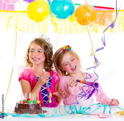 Photo: children kid in birthday party dancing happy laughing children kid in birthday party dancing happy laughing