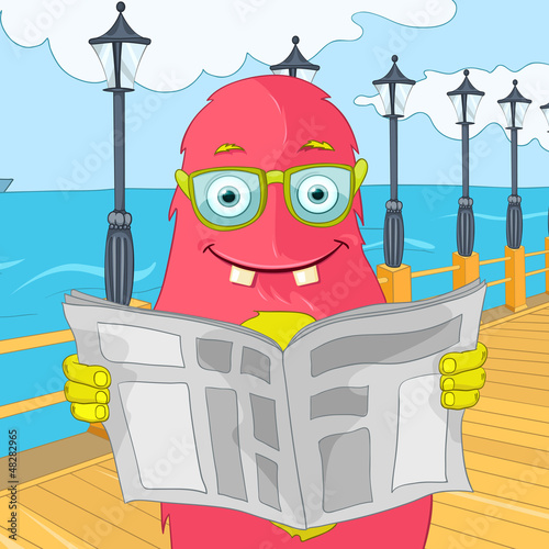 Vector: Funny Monster. Funny Monster.