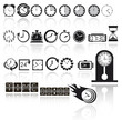 Clock icon set. Vector EPS10