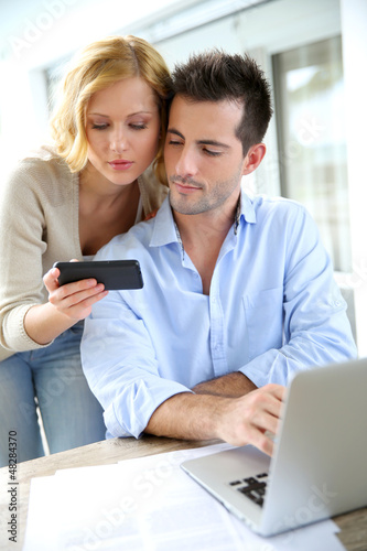 Photo: Business partners working from home Business partners working from home