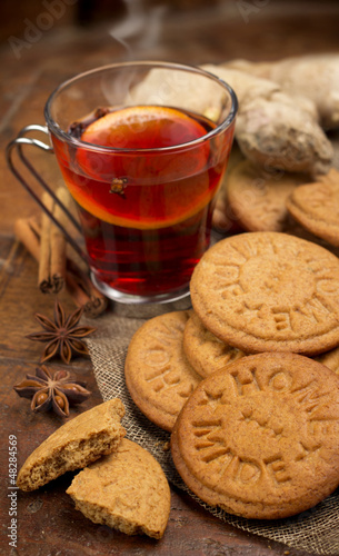 Photo: ginger cookies with mulled wine and spices ginger cookies with mulled wine and spices