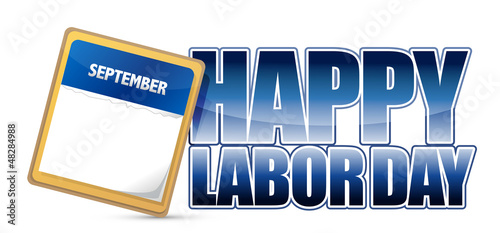 Illustration: labor day calendar labor day calendar