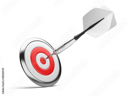 Illustration: dart on red target dart on red target