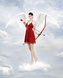 Cupid in clouds