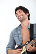 bust shot of man with bass
