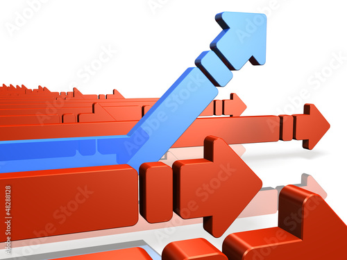 Illustration: Take off earlier than rivals. Take off earlier than rivals.