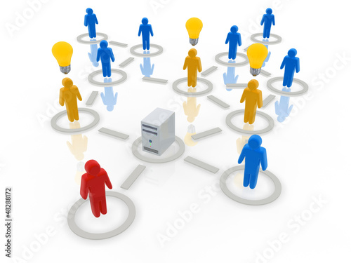 Illustration: crowdsourcing network concept crowdsourcing network concept
