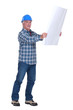 Senior foreman with schematics
