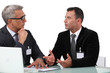 businessmen having a discussion