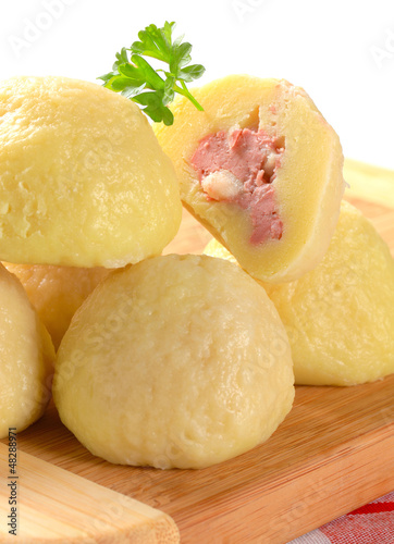 Photo: Meat stuffed potato dumplings Meat stuffed potato dumplings