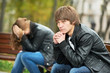 Photo: young couple in stress relationship young couple in stress relationship