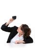Woman with an empty purse