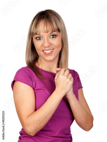 Photo: Attractive girl with blond hair Attractive girl with blond hair