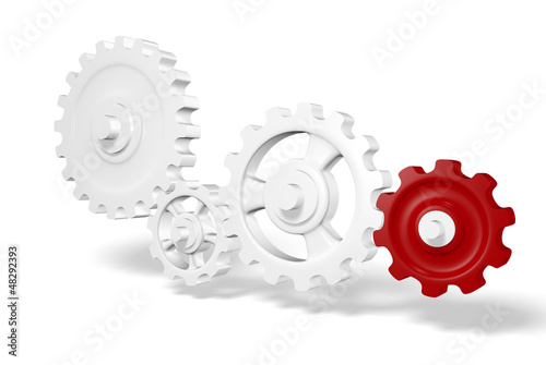Illustration: Zahnrad Konzept - Red Leader Zahnrad Konzept - Red Leader