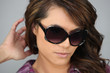 Fashionable woman with sunglasses