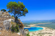 Beautiful lagoon of Voidokilia from a high point of view