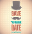 Vector: Vintage Save the Date Card for Wedding Vintage Save the Date Card for Wedding