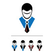 set of cartoon office worker