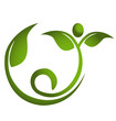 Vector: Healthy leaf men fitness logo eps10 Healthy leaf men fitness logo eps10