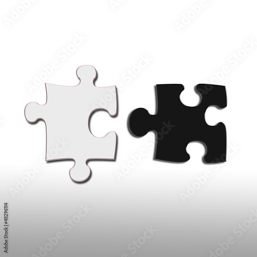 Illustration: black and white puzzles black and white puzzles