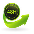 bouton 48 heures flêche verte