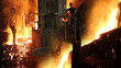 Vídeo: Hard work in a foundry Hard work in a foundry