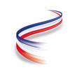 Abstract wave English and French flag