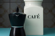 Mocha with coffee container