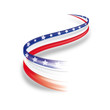 Abstract wave American flag