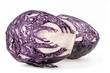 Red cabbage isolated on white background