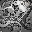 silver clockwork 3d illustration