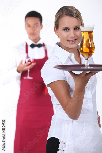 Photo: Waiter and waitress Waiter and waitress