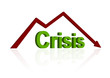 crisis word isolated on white background