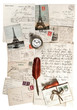 old letters, accessories and post cards