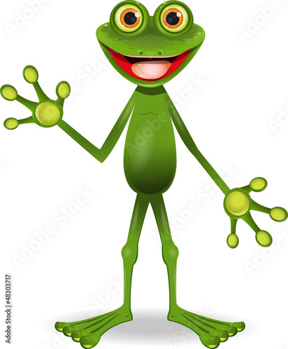 Vector: very cheerful frog very cheerful frog