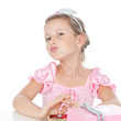 Photo: Little princess with a silver crown Little princess with a silver crown