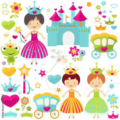 Vector: princess set princess set