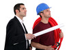 a plumber and a manager watching something